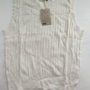 Paige Women's Syrie Top Color:Cream Size XL                            P#367@CMK